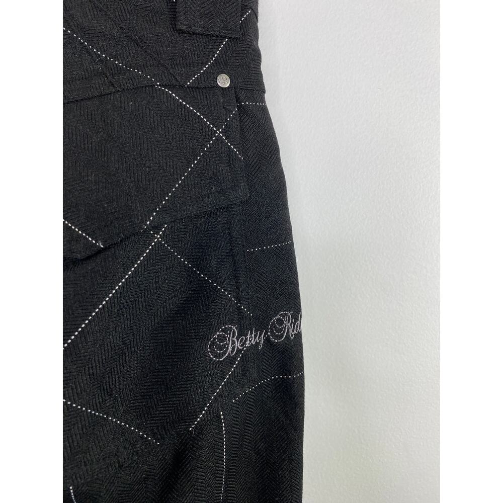Betty Rides Black Checkered Athletic Snow Winter Pants Women's Size Large L - Picture 7 of 11